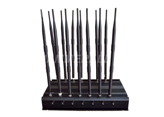 Regelbare UHFvhf-Stoorzender/het Signaalstoorzender van 3G 4G Krachtig met 14 Antennes