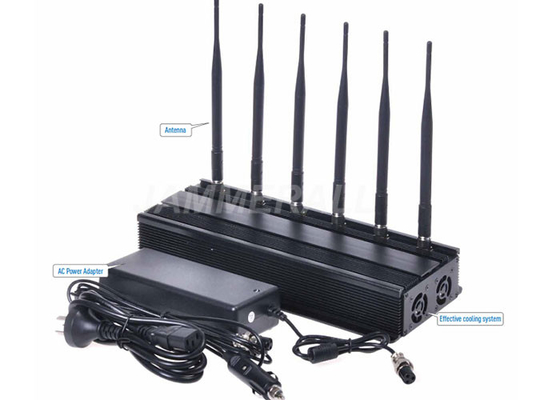 6 van de de Celtelefoon van de banddesktop het Signaalstoorzender, de Regelbare Cellulaire Stoorzender van 3G 4G WiFi
