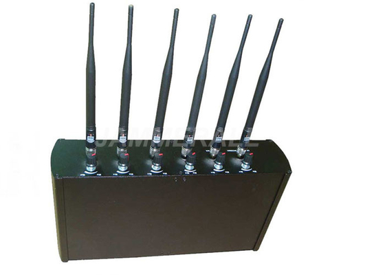 6 het Signaalblocker van antennesgps de Regelbare Telefoon van de Hoge Machtscel en WiFi-Stoorzender