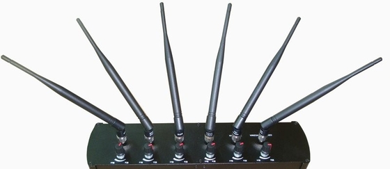 Regelbare Desktop 6 van het de Telefoonsignaal van de Antennescel Blocker van de Inhibitorgps L1 WiFi 2.4G
